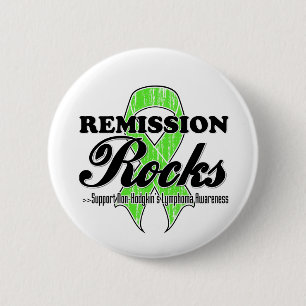 Remission Rocks - Non-Hodgkins Lymphoma Awareness 6 Cm Round Badge