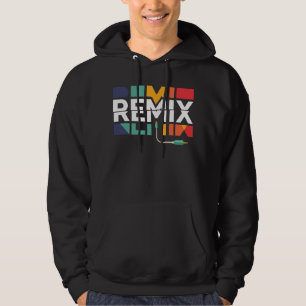 Remix Audio   DJ Music Retro Geometric Graphic Hoodie
