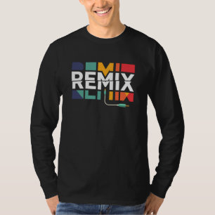 Remix Audio   DJ Music Retro Geometric Graphic T-Shirt