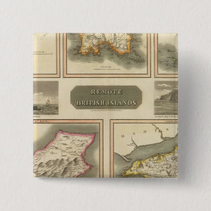 Remote British islands 15 Cm Square Badge