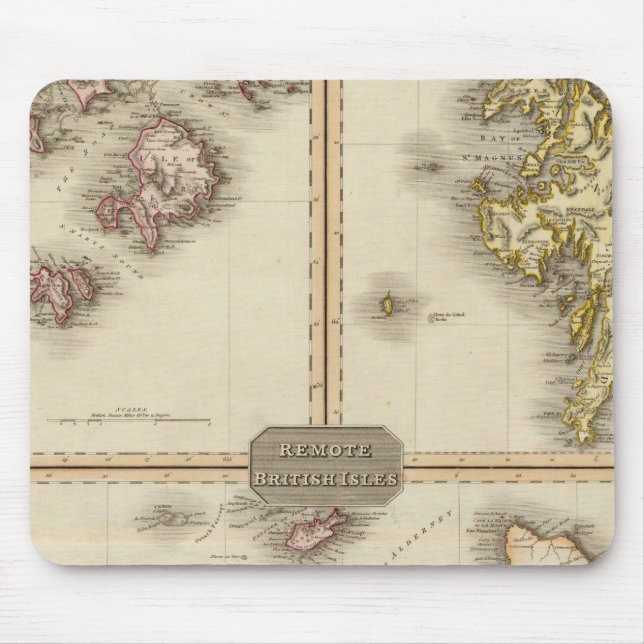 Remote British Isles Jersey and Guernsey Mouse Pad (Front)