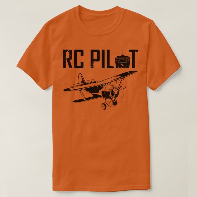 Remote Control Plane Flying Rc Pilot T-Shirt (Design Front)