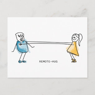 Remote-Hug Postcard