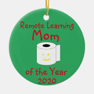 Remote Learning Mom of the Year Ceramic Tree Decoration
