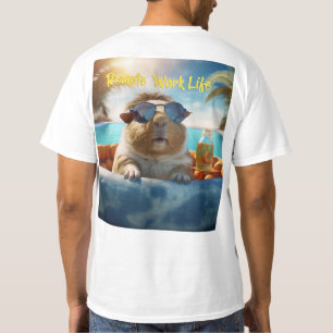 Remote Life Guinea Pig Humor Mens T-Shirt