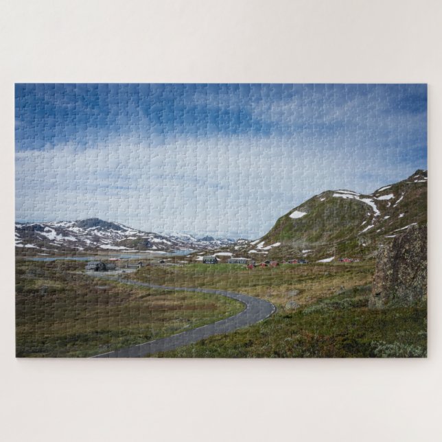 Remote mountain landscape in Norway Jigsaw Puzzle (Horizontal)