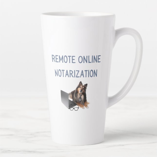 Remote Online Notarisation | 17 oz | Latte Mug (Right)