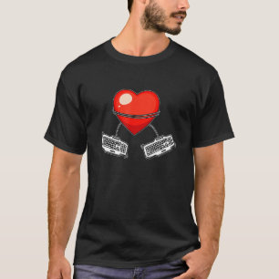 Remote Relationship PC Keyboard Computer Gaming On T-Shirt