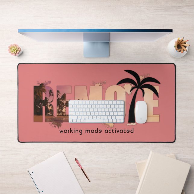 Remote Sunset Word Art Desk Mat (Office 1)