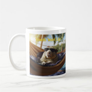 Remote Work Life Hammock Guinea Pig Coffee Mug