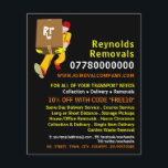 Removal Man Box Design, Removal Company Advert Flyer<br><div class="desc">Removal Man Box Design,  Removal Company Advertising Flyer by The Business Card Store.</div>