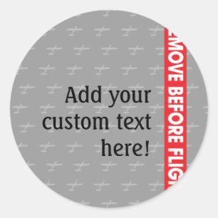 Remove Before Flight - Avaiation Classic Round Sticker