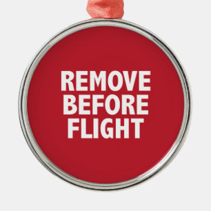 Remove Before Flight Metal Tree Decoration