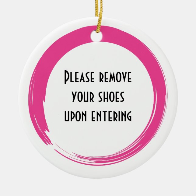 Remove Shoes Door Hanger Ceramic Tree Decoration (Front)