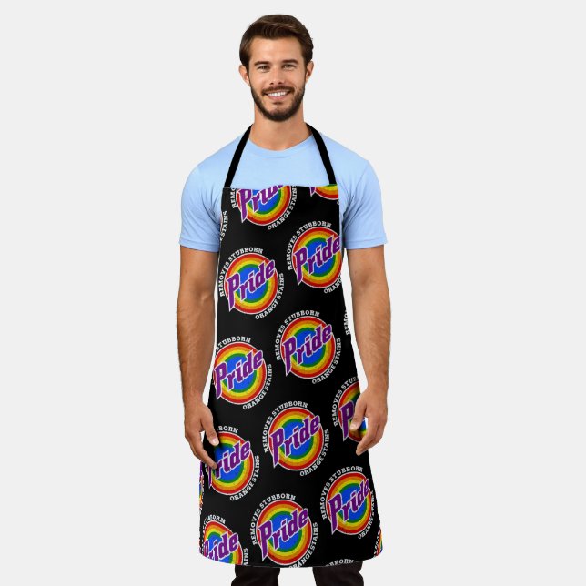 Remove Stubborn Orange Stains Pride Month LGBTQ Apron (Worn)