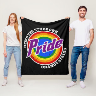 Remove Stubborn Orange Stains Pride Month LGBTQ Fleece Blanket