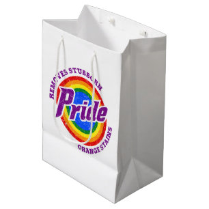 Remove Stubborn Orange Stains Pride Month LGBTQ Medium Gift Bag