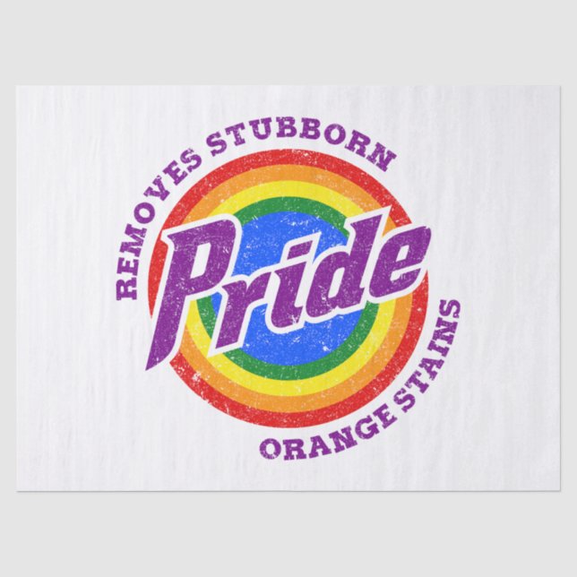 Remove Stubborn Orange Stains Pride Month LGBTQ Tissue Paper (Front)