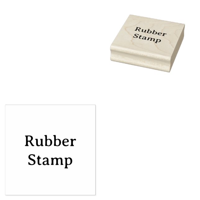 Remove This Text & Add Your Own Design 2.5" x 2.5" Rubber Stamp (Stamped)