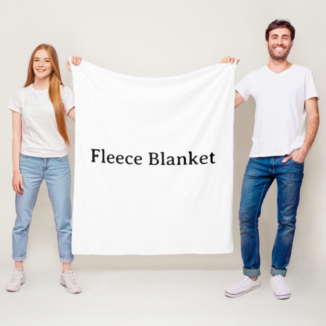 Remove This Text & Add Your Own Design 50" x 60" Fleece Blanket (In Situ)