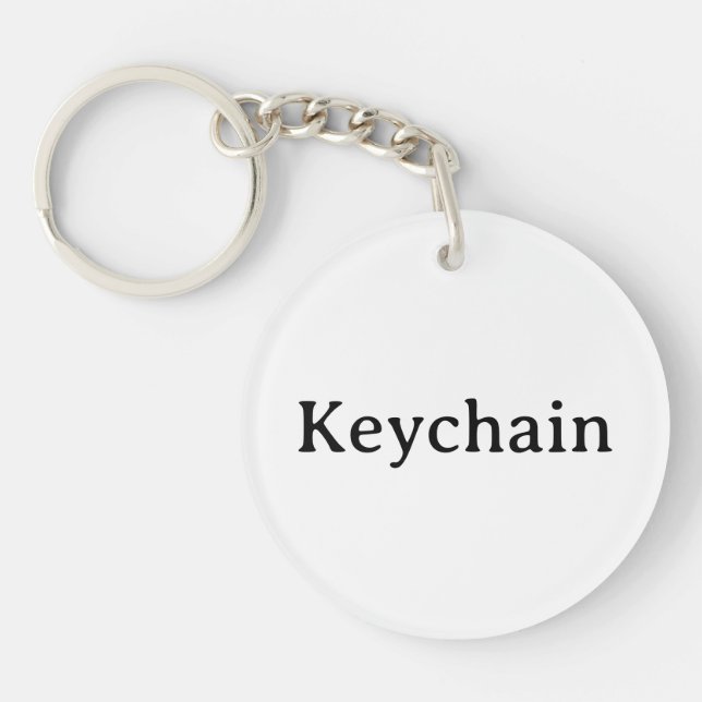 Remove This Text & Add Your Own Design Circle Key Ring (Front)