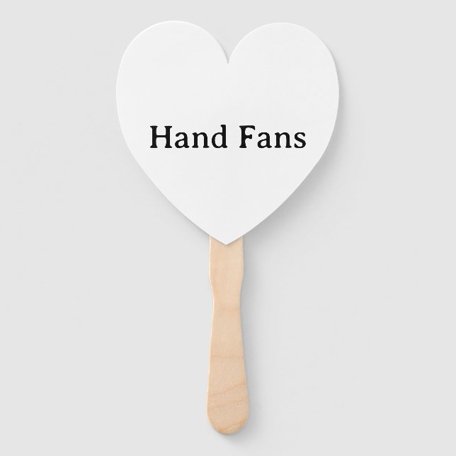 Remove This Text & Add Your Own Design Heart Hand Fan (Front)