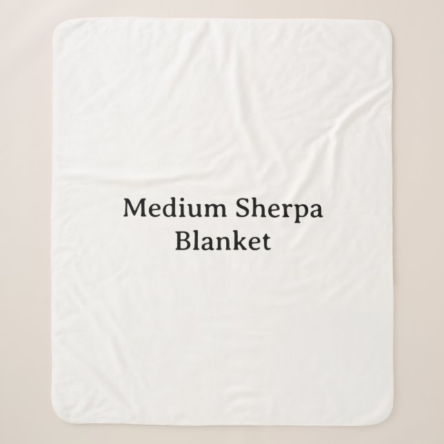 Remove This Text & Add Your Own Design Medium Sherpa Blanket (Front)