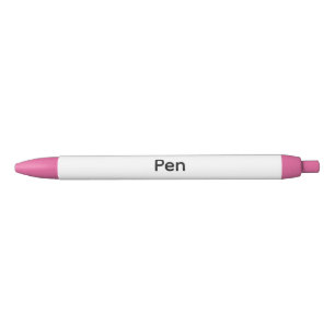 Remove This Text & Add Your Own Design Pink Trim Black Ink Pen