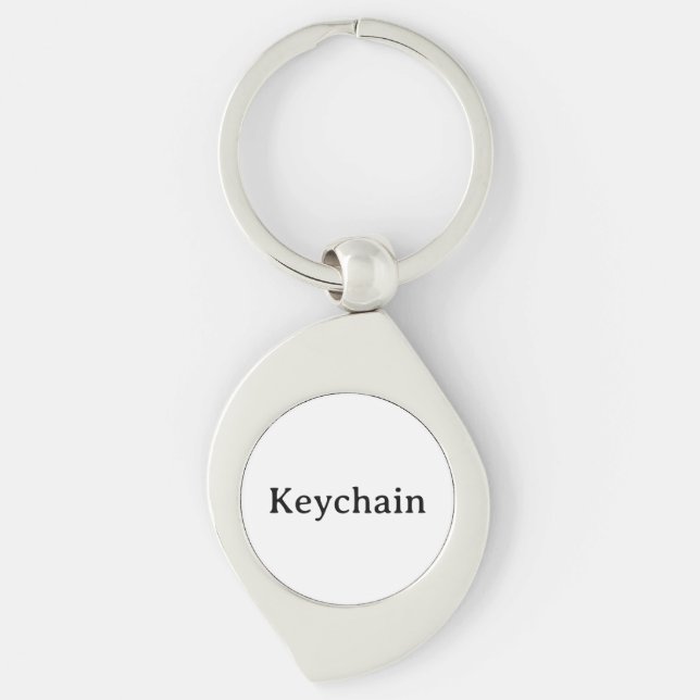 Remove This Text & Add Your Own Design Swirl Key Ring (Front)