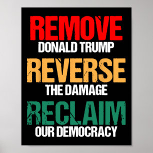 Remove Trump Reverse The Damage Reclaim Our Democr Poster