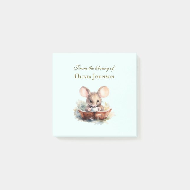 Removeable Custom Bookplate Pad  Post-it Notes (Front)