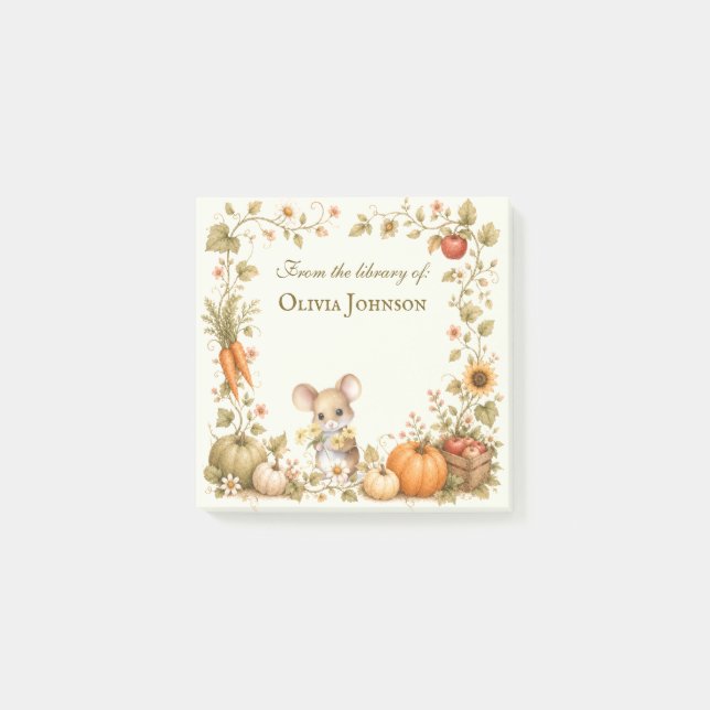 Removeable Custom Bookplate Pad  Post-it Notes (Front)