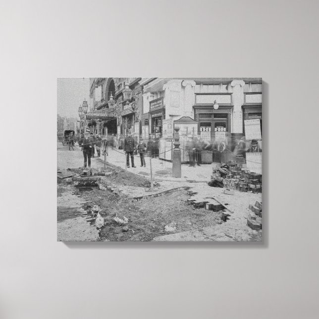 Removing the cobblestones canvas print (Front)