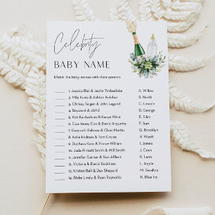 REMY Celebrity Baby Name Game - Poppin Bottles Invitation