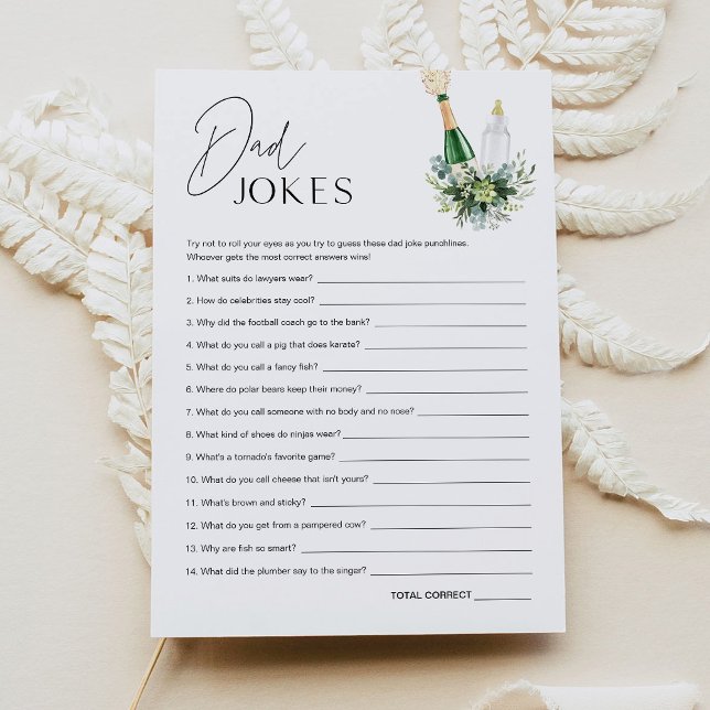 REMY Dad Jokes Baby Shower Game - Poppin Bottles Invitation (Creator Uploaded)