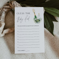 REMY Guess the Baby Food Baby Shower Game Card