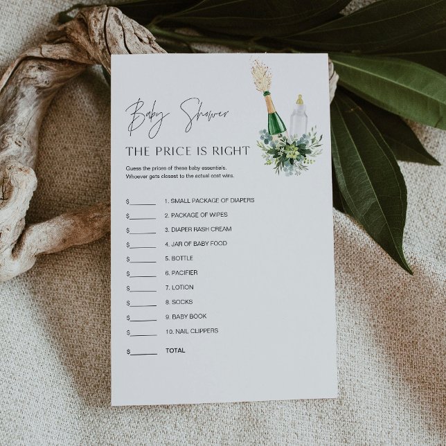 REMY Guess the Price Baby Shower Game card (Creator Uploaded)