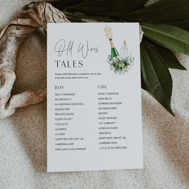 REMY Old Wives Tales Baby Shower Game Card (Creator Uploaded)