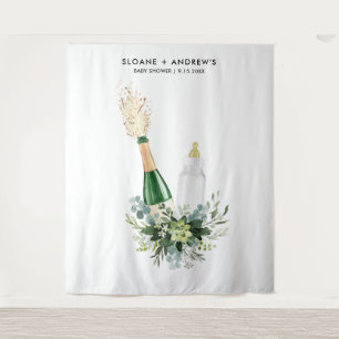 REMY Poppin Bottles Baby Shower Tapestry