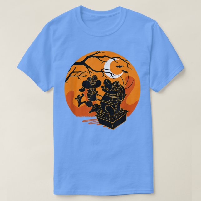 Ren and Stimpy Halloween Haunted Sunset Hug  T-Shirt (Design Front)
