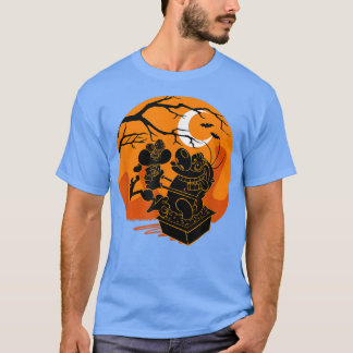 Ren and Stimpy Halloween Haunted Sunset Hug  T-Shirt