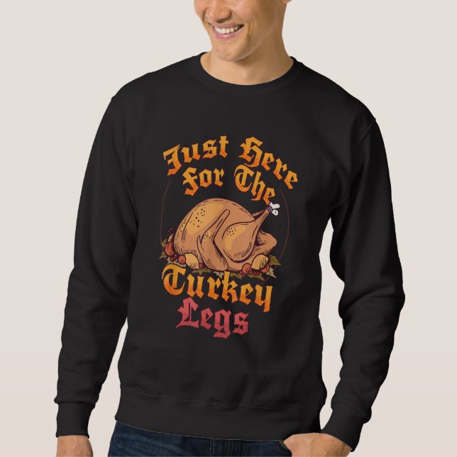 Ren Fair Renaissance Knight Cosplay  Turkey Leg Sweatshirt (Front)