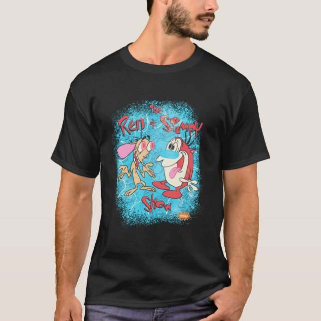 Ren Stimpy Character Doodles T-Shirt (Front)