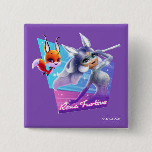 Rena Furtive Graphic 15 Cm Square Badge