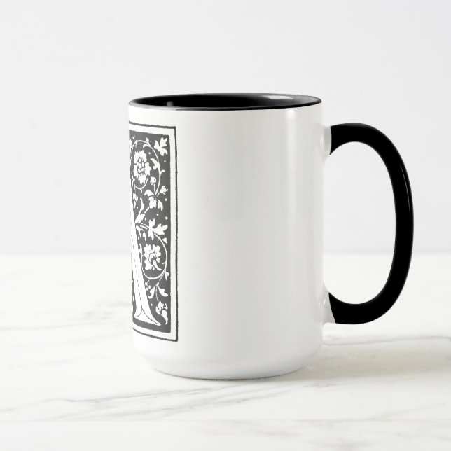 Renaissance Alphabet Letter A On Mug (Right)