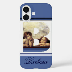 RENAISSANCE ANGEL B LETTER Winged Cherub Monogram iPhone 16 Case