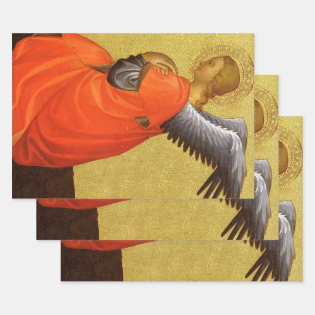 Renaissance Angel by Master of the Bambino Vispo Wrapping Paper Sheet (Set)