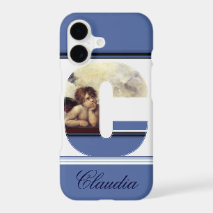 RENAISSANCE ANGEL C LETTER Winged Cherub Monogram