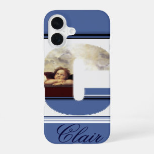RENAISSANCE ANGEL C LETTER Winged Cherub Monogram iPhone 16 Case
