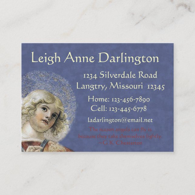 Renaissance Angel Chubby Business Cards Melozzo (Front)